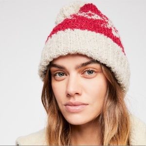 Free People Snow Bird Holiday Beanie Pom Hat